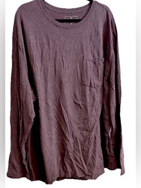 MUTUAL WEAVE Big And Tall Long Sleeve 4XL Chocolate Cherry